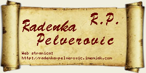 Radenka Pelverović vizit kartica